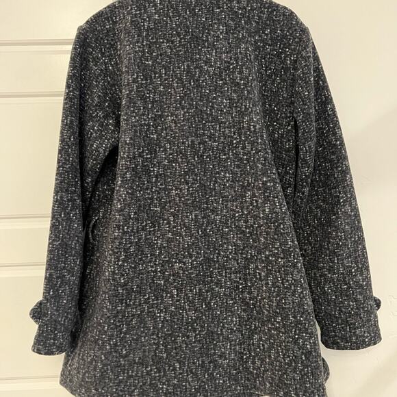 Ike Behar Women’s Large Double Breasted Plush Belted Jacket Coat - Picture 14 of 15